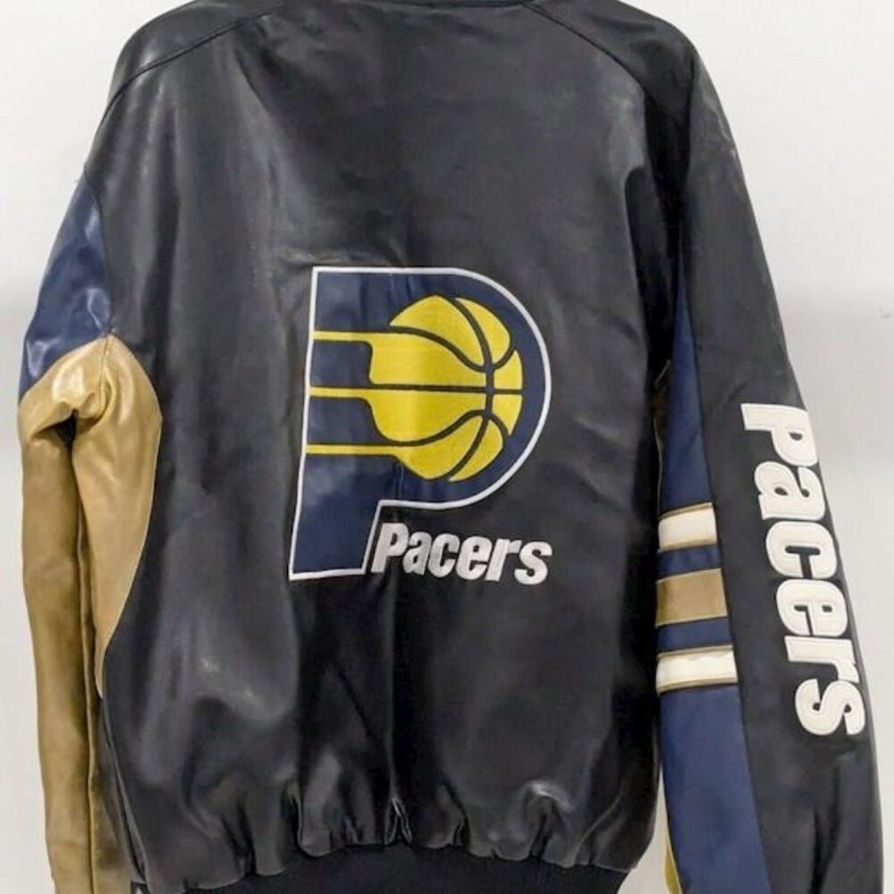 Vintage G-III Apparel & Carl Banks x NBA Indiana Pacers Leather Jacket Size M